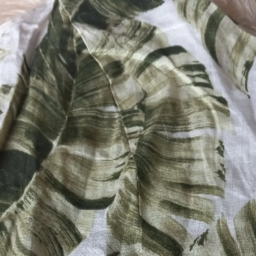 H&M Printed Linen Button Tank sz L - Picture 6 of 9